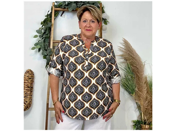 Z123- Blouse "Christy" (T44-T52) (noir)