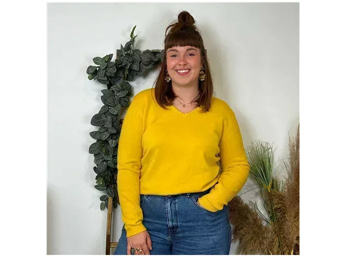 Y250- Pull Laine Cachemire "Tricotonic" (les T44&48) (moutarde)