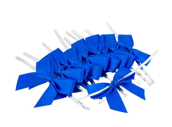 Noeuds en satin 5cm, 10 pièces bleu roi