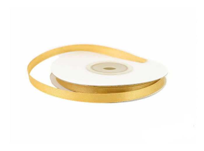 Ruban satin beige doré 680 Largeur 6 mm