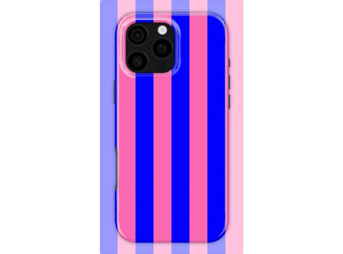 Pinky Stripes Case | Coque de téléphone 3D 2en1 Ultra-résistante
