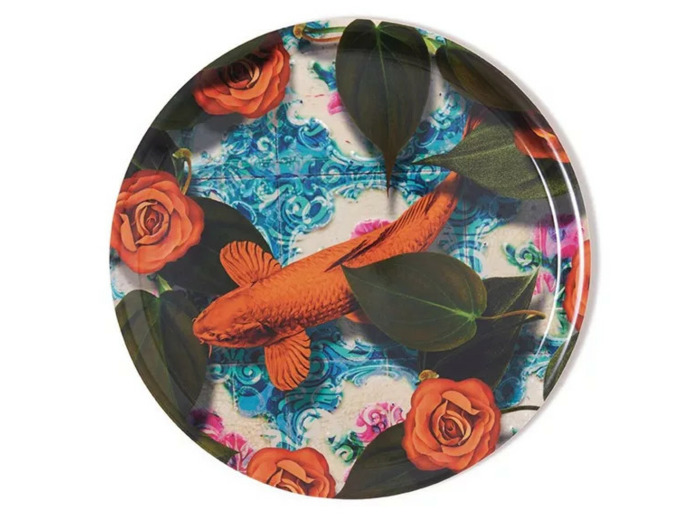 Plateau rond Azulejo