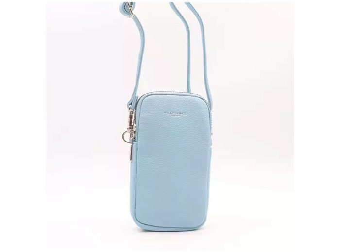 P420- Pochette Téléphone Flora & Co (bleu ciel)