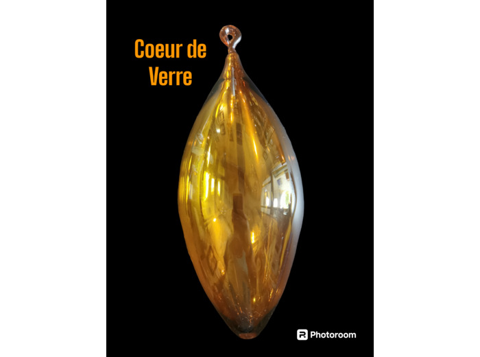 Boule de verre XXL jaune