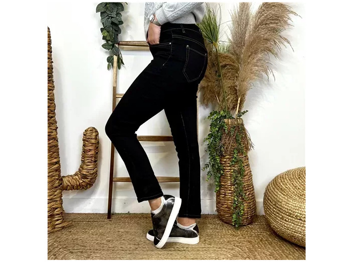 O110- Jean 7/8ème Voggo (T34-T44) (noir)