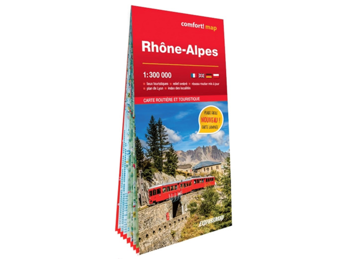 RHONE-ALPES 1/300.000 (CARTE GRAND FORMAT LAMINEE)