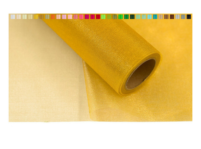 Tissus organza 16 cm de large 9 metres de long colori doré