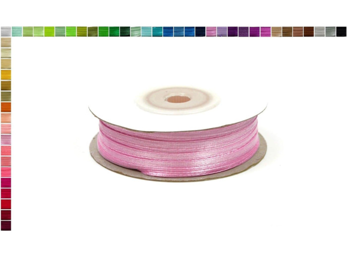 Ruban satin rose 148 largeur 3 mm