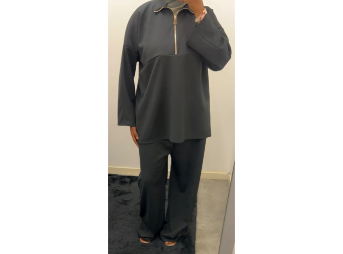 Ensemble sport chic zippé