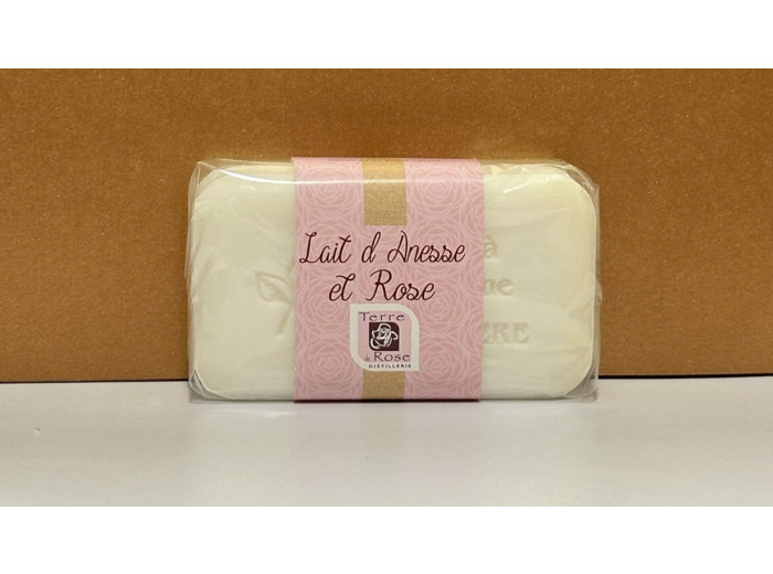Savon au lait d'ânesse & à la rose (100g)