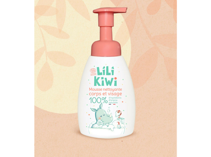 Mousse nettoyante visage et corps bébé - LiliKiwi