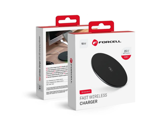 FORCELL F-ENERGY Chargeur rapide à induction 15W avec câble USB-C vers USB-A