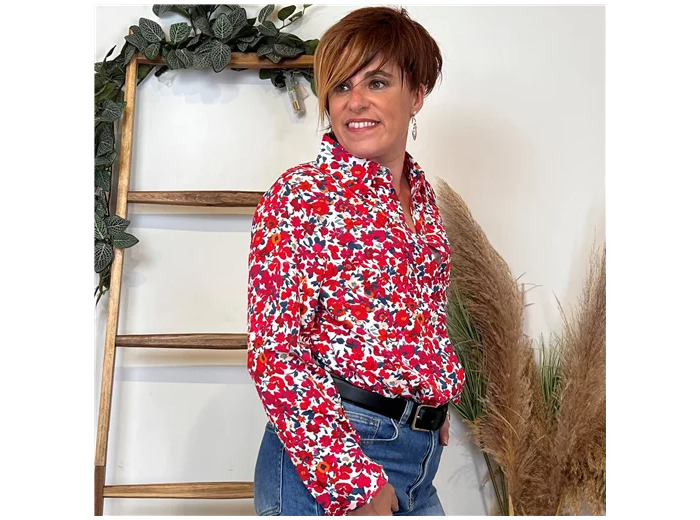 K331- Chemise Maëlle (T36-T40) (rouge)