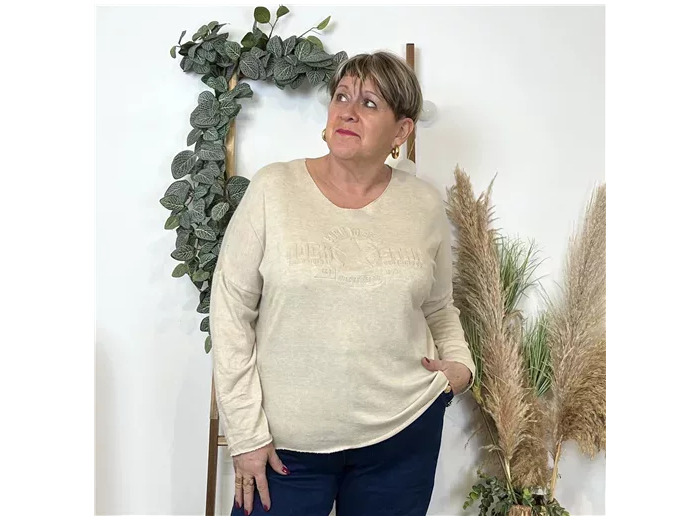 K812- Pull Etoile (Tu) 🇮🇹 (beige)