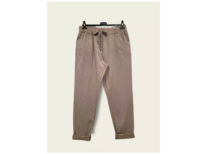 Z149- Pantalon stretch C'Mélodie  🇮🇹 (taupe)