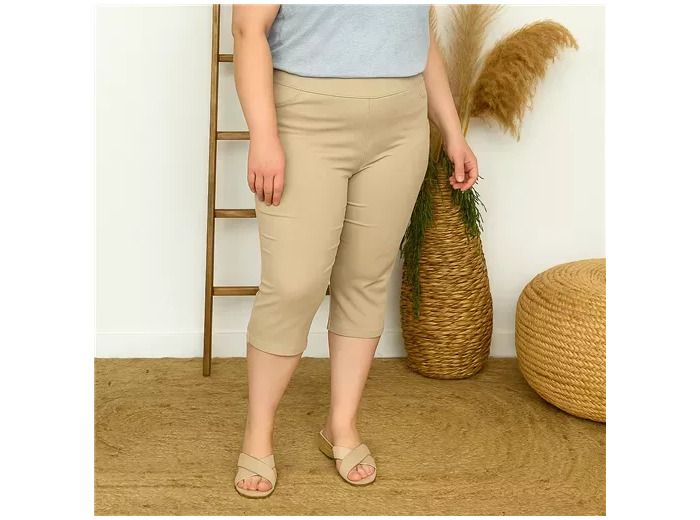 R273- Pantacourt Christy (T42-T52) (beige)