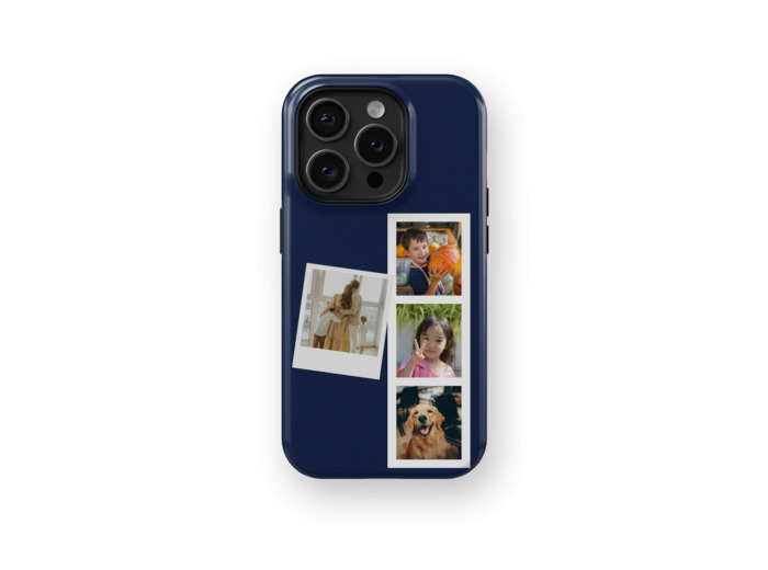 Memory Collage - Dark Blue | Coque de téléphone 3D 2en1 Ultra-résistante