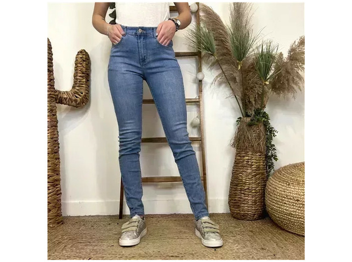 N277- Jean coupe Slim (T36-T44) (denim clair)