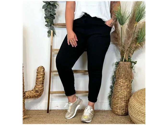 Z149- Pantalon stretch C'Mélodie  🇮🇹 (noir)