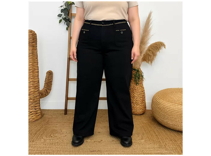 M966- Jean Wide Leg "Seventies" Voggo (T42-T50) (noir)