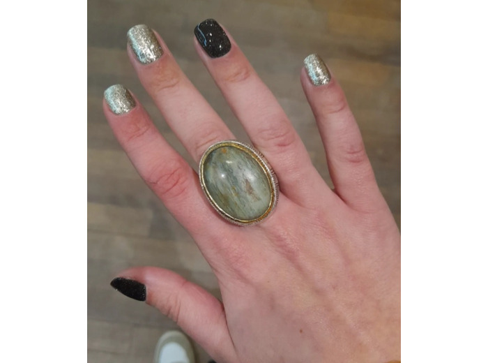 Bague argenté et or