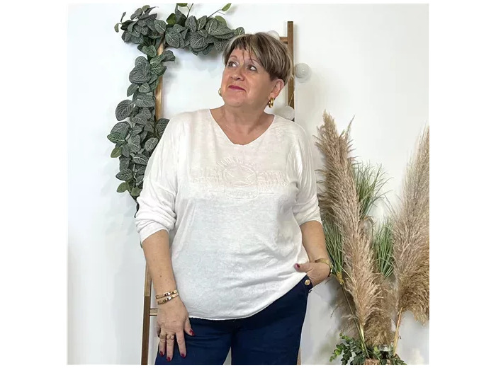 K812- Pull Etoile (Tu) 🇮🇹 (blanc)