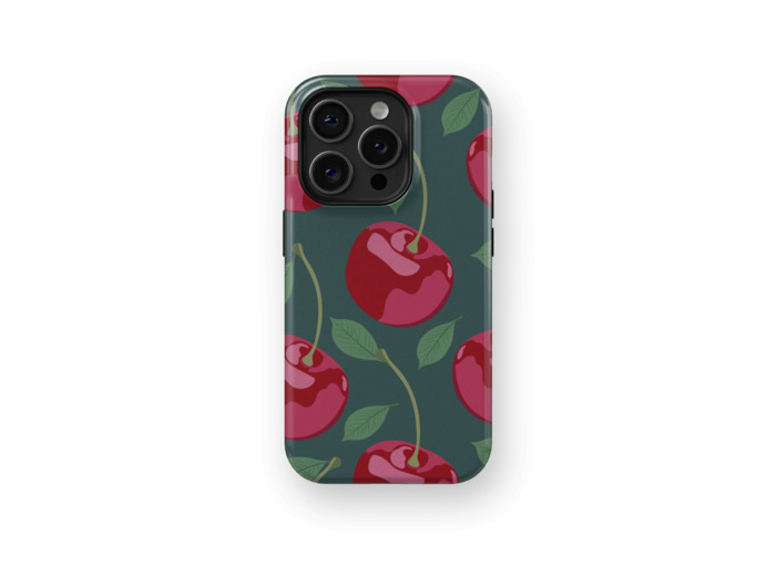 Cherry Sketch | Coque de téléphone 3D 2en1 Ultra-résistante
