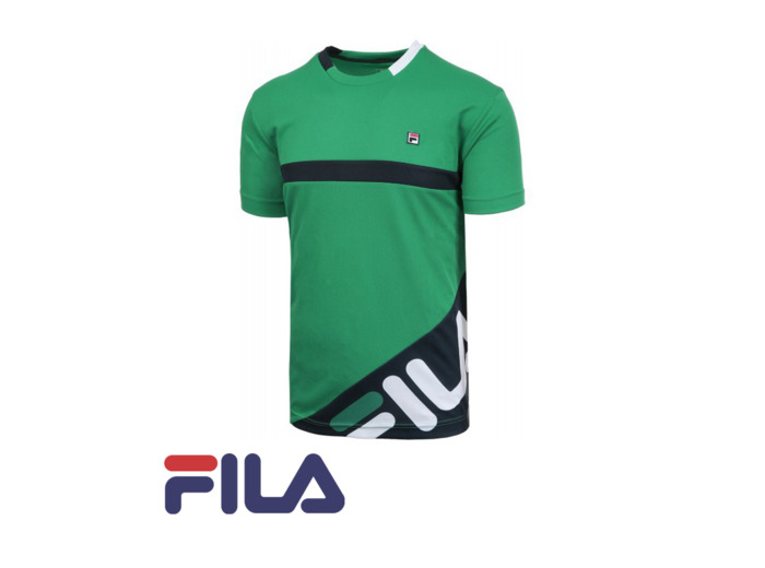 FILA TEE-SHIRT TORIN ParaGreen/Peacoat Blue