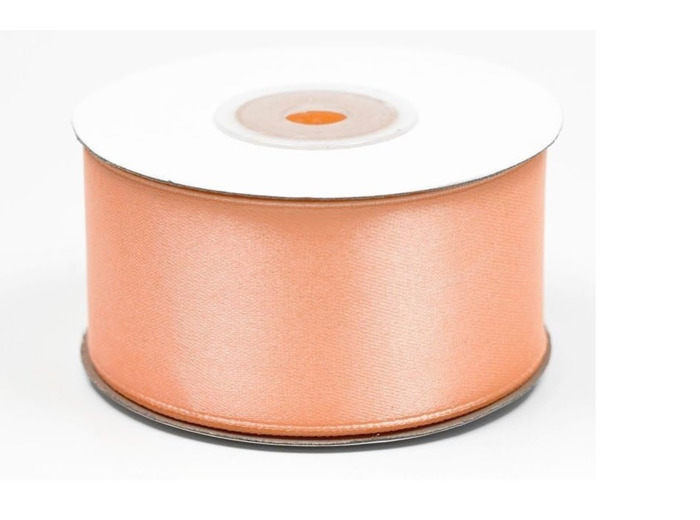 Ruban satin 38 mm de large bobine de 25 m abricot ref 714