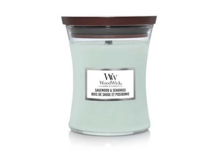 WoodWick Moyenne Jarre Bois de sauge et posidonie