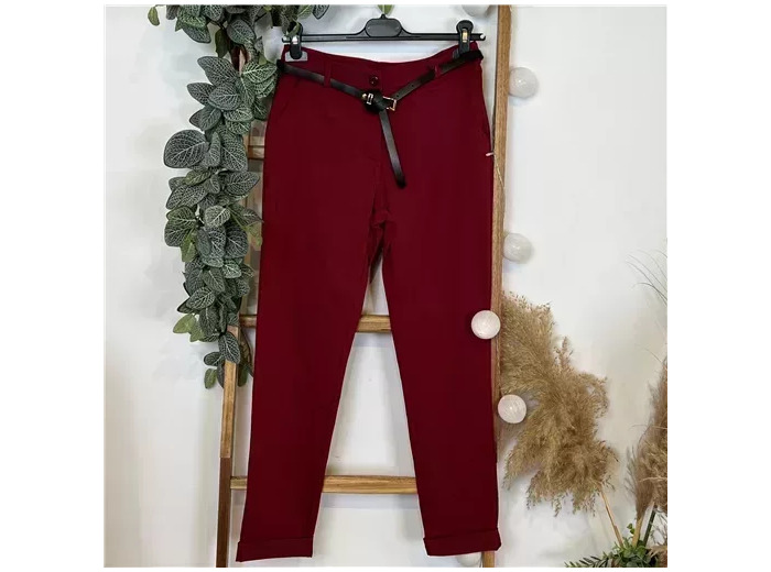 M934- Chino Stretch (T36-T50) 🇮🇹 (bordeaux)