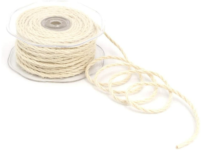 Cordon de jute naturel beige 4MM 20 MÈTRES