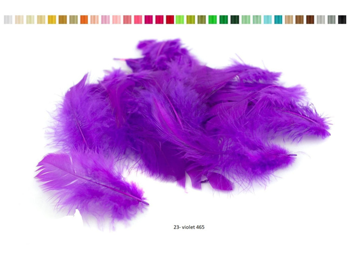 Plumes marabout sachet de 5 g environ 80 pieces par sachet violet