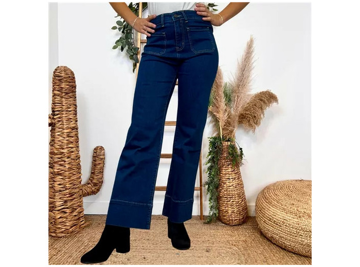 M960- Jean Wide Leg "Seventies" Voggo (T36-T42) (denim)
