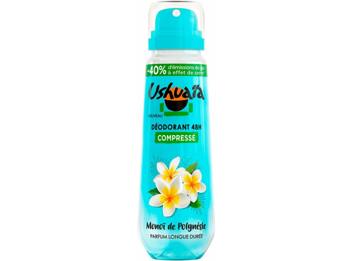 Ushuaïa Déodorant Compressé 48H Monoï de Polynésie, 100ml
