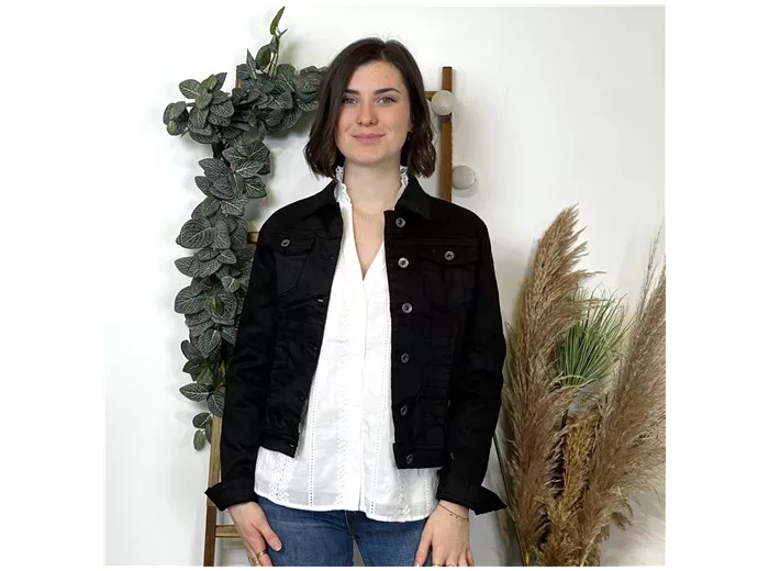 K708-  Veste Jean Voggo (T36-T44 (noir)