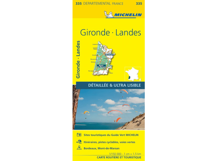 CARTE DEPARTEMENTALE GIRONDE, LANDES
