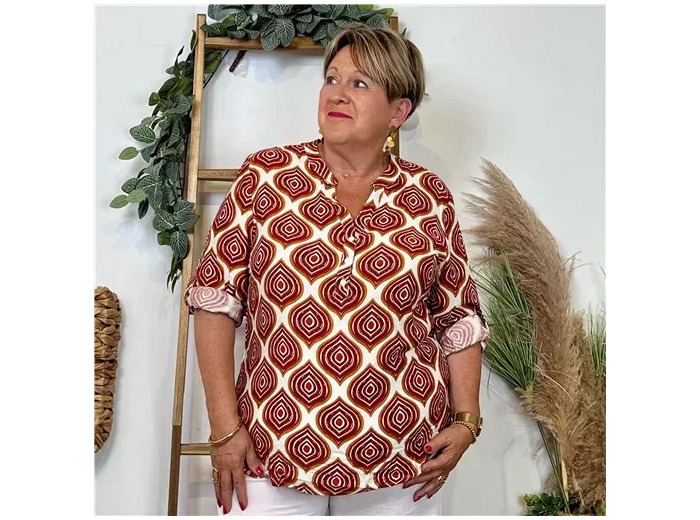 Z123- Blouse "Christy" (T44-T52) (rouge)