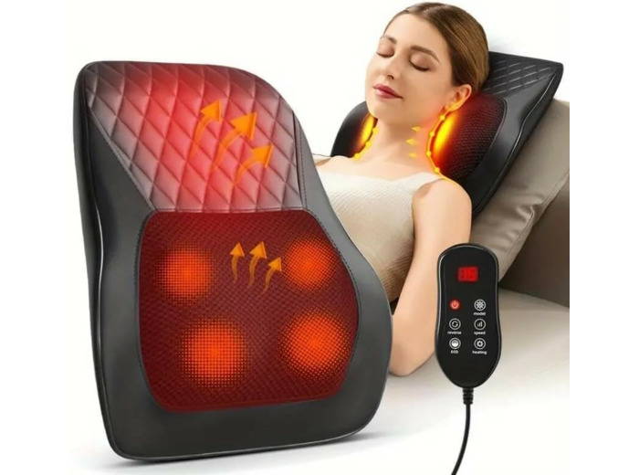 Coussin de massage shiatsu dos et cervicales avec chaleur