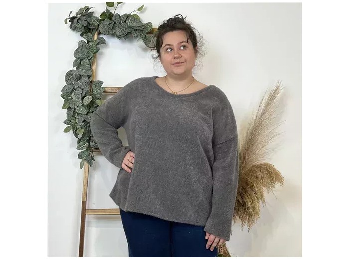 K828- Pull uni (GT) 🇮🇹 (gris)