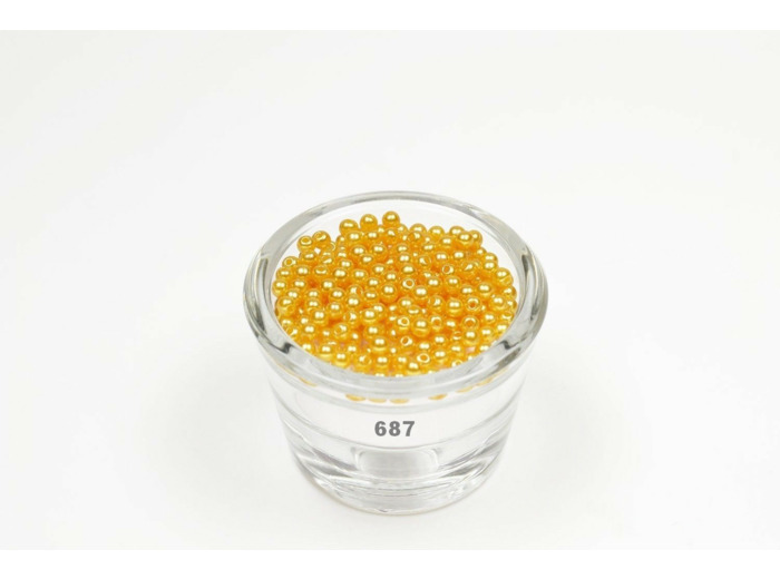 Sachet de 200 petites perles en plastique 4 mm de diametre DORE