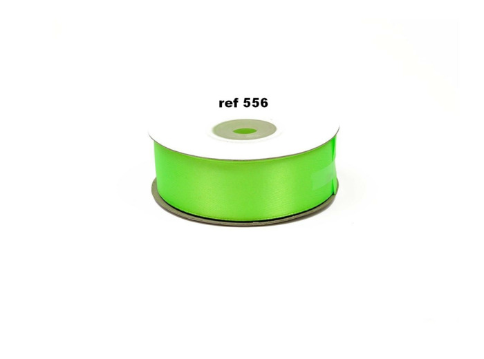 Ruban satin vert flash 556 largeur 25 mm