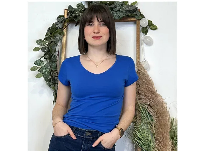 K319- T-Shirt Coline (T36-T44) (bleu royal)