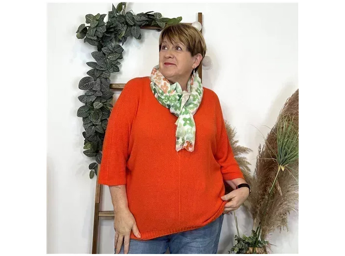 K559- Pull Nid d'Abeille (Gt)  🇮🇹 (orange)