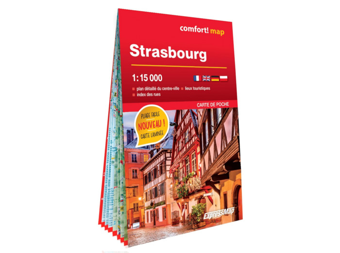 STRASBOURG 1/15.000 (CARTE LAMINEE FORMAT POCHE - PLAN DE VILLE)