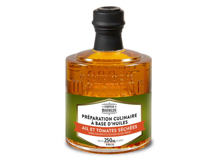 Empilable Preparation Culinaire A Base D'huiles A L'ail Et Aux Tomates 250 Ml