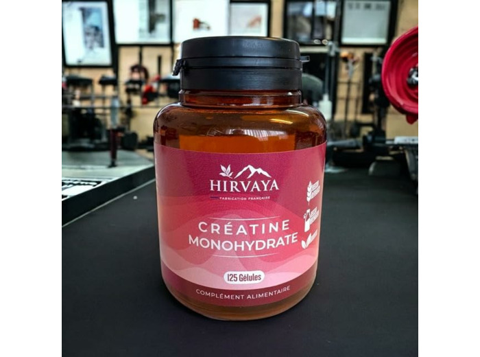 Créatine Monohydrate Vegan 3000 mg – 125 Gélules | 100% Pure | Sans Gluten, Sans Lactose | Prise de Masse, Force, Performance | Fabriqué en France