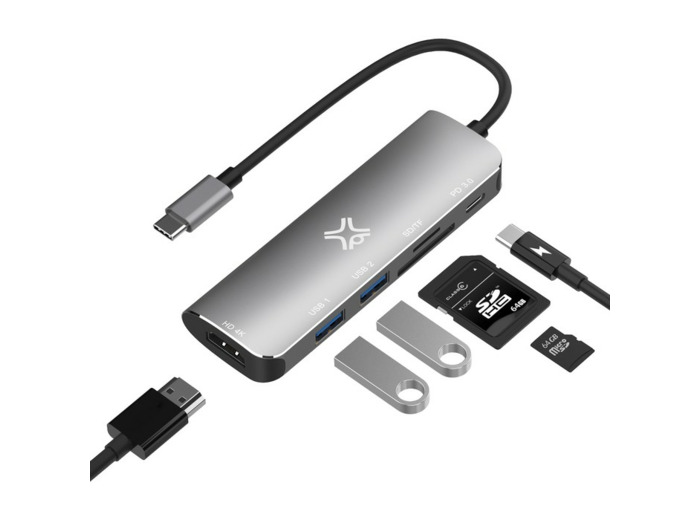 XTREMEMAC - Hub USB-C 6 ports aluminium