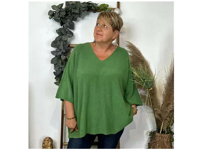 Z125- Pull loose Crop-Top (Gt) 🇮🇹 (vert brésil)
