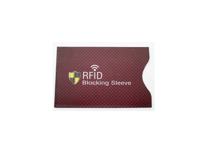 Etui de protection carte bancaire RFID blindé anti-scan Carton Rouge